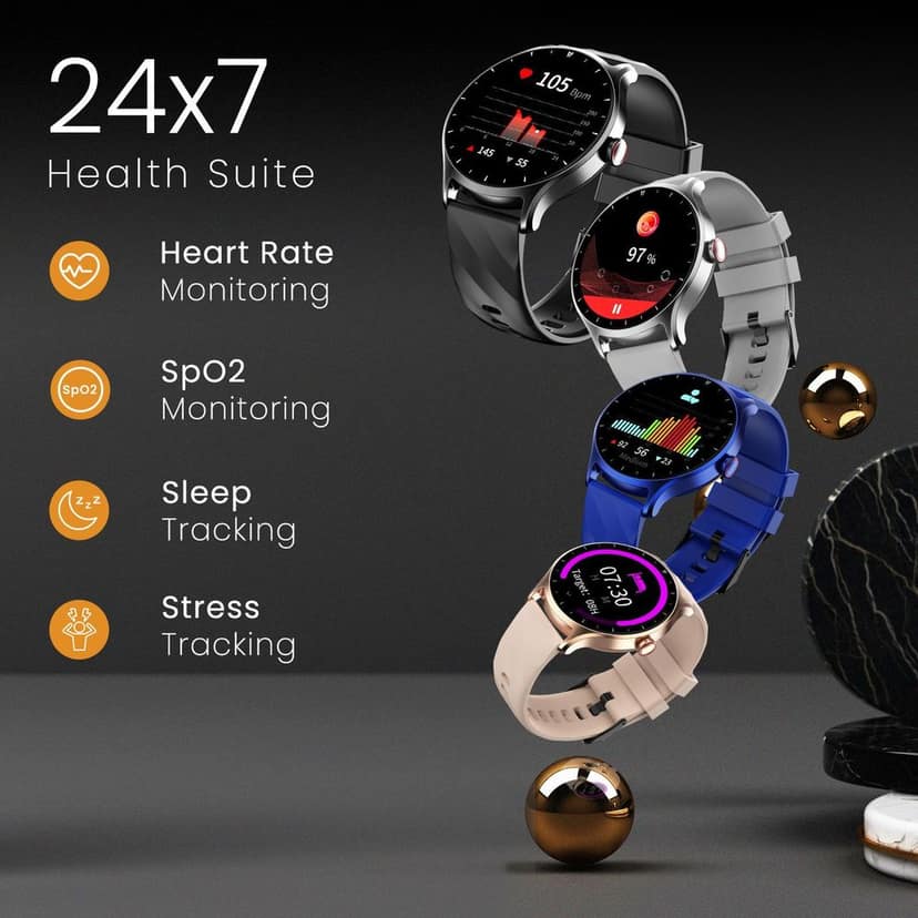 CELLECOR E2 Hype 1.50" (38.1mm) HD IPS Display Smart Watch, 500 Nits, 60Hz Refresh Rate, Bluetooth Calling, AI generated Watch Faces, 100+ Sports Modes, Health Suite, Voice Assistance (Blue ) view 4
