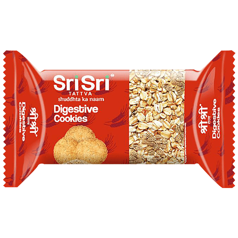 Sri Sri Tattva Digestive Cookies - Teatime Snack, For Diet Conscious, 50 g