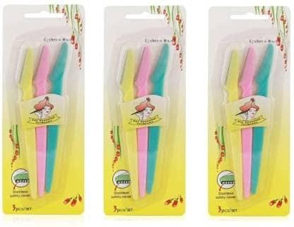 Elecsera Eyebrow Razor Stainless Steel Power of 9 (Pack of 9)
