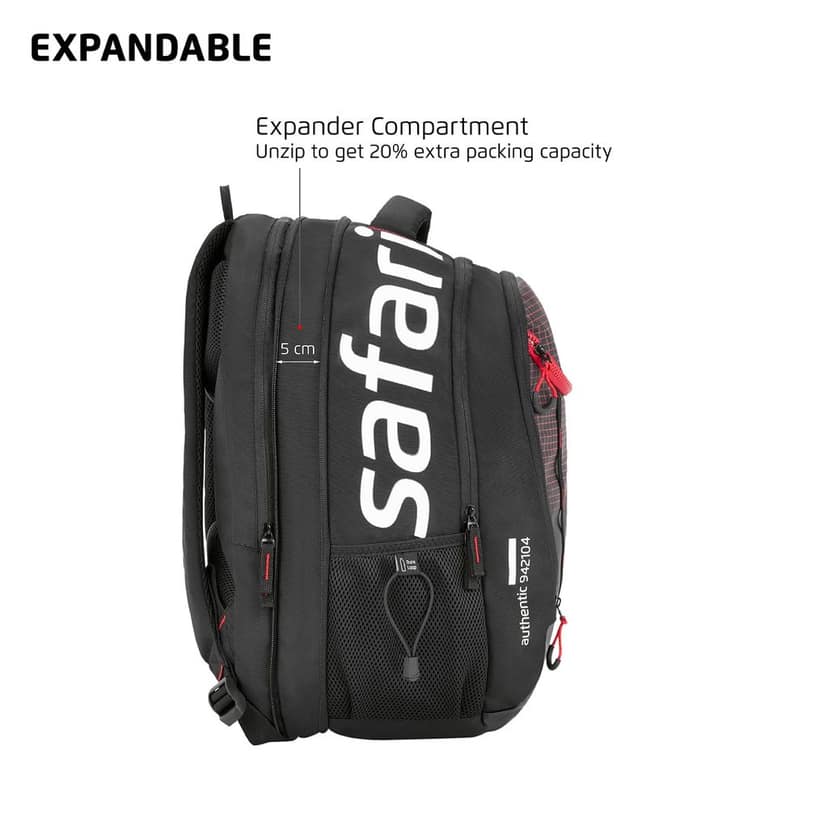 Volumax 43 Ltrs Water Resistant Overnighter Expandable Polyester Laptop Bag For Men and Women, Backpack For Men and Women, College Bag For Men and Women view 3