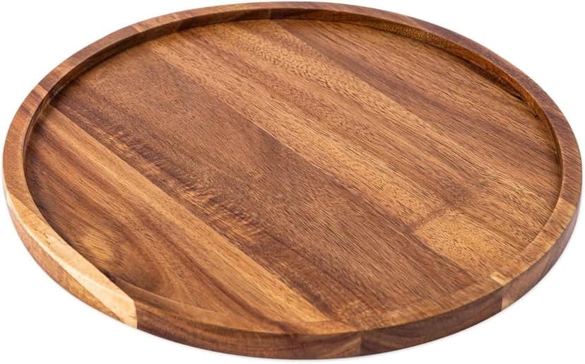 Round Wooden Serving Tray view 2