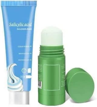 Elecsera Green Tea Cleansing Super Cleansing Mask Ice Cream Mask, Cleansing, Moisturizing And Shrinking Pores, Suitable For Any Skin Combo Kit (160 ml)