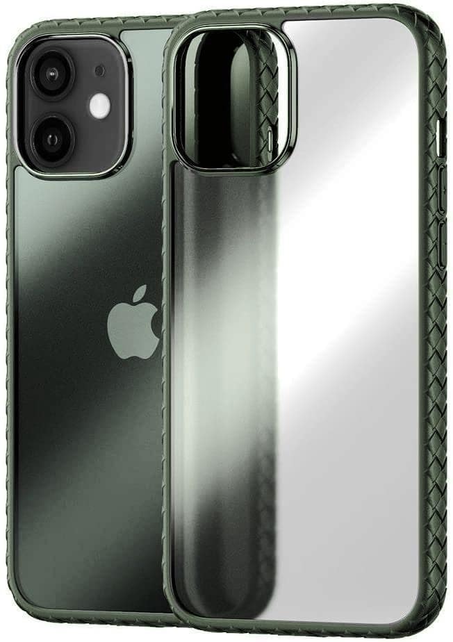 Memumi Light Frog Series Back Cover for Apple iPhone 12 Mini PC with Soft Bumper - Green (5.4") view 2