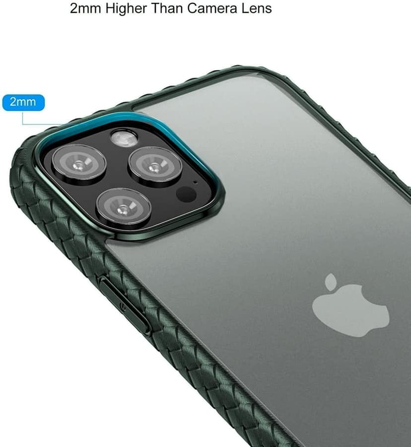 Memumi Light Frog Series Back Cover for Apple iPhone 12 Mini PC with Soft Bumper - Green (5.4") view 4