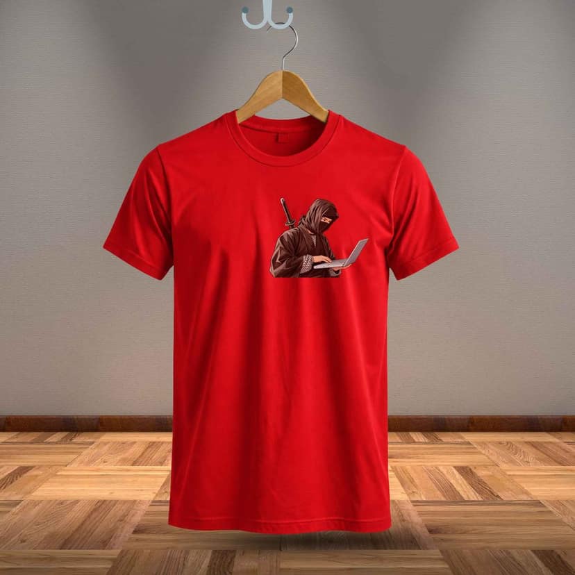 Trishoolin Cyber Ninja Anime Theme T-Shirt | Design 40022MB | Cotton Regular Fit | Crew Neck / Round Neck Half Sleeve | Pack of 1