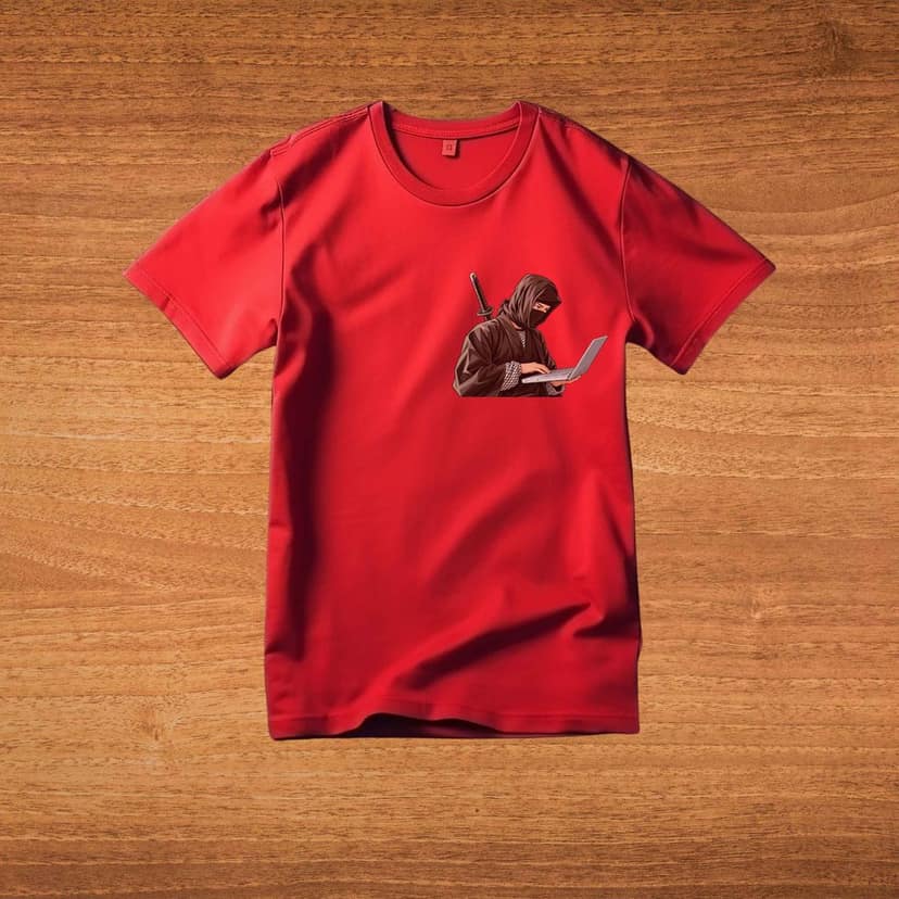 Trishoolin Cyber Ninja Anime Theme T-Shirt | Design 40022MB | Cotton Regular Fit | Crew Neck / Round Neck Half Sleeve | Pack of 1 view 2