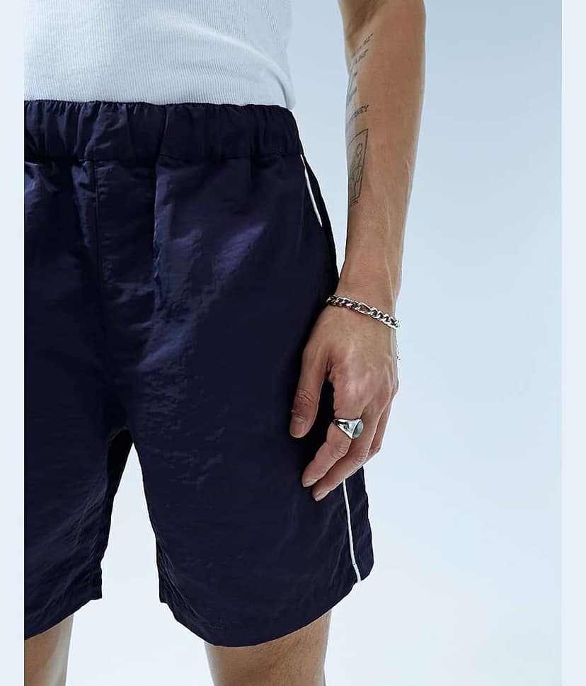 Reoutlook Navy Blue Polyester Men's Shorts ( Pack of 1 ) view 2