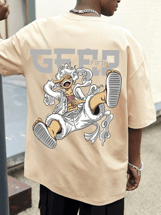 SCOTT FINCHER One Piece Anime T-Shirt, Men's Summer Short Sleeve T-Shirt, Casual Loose Streetwear T-Shirt, Hip Hop Harajuku T-Shirt, Funny Graphic Tee : AA(ARN)CREAM_133