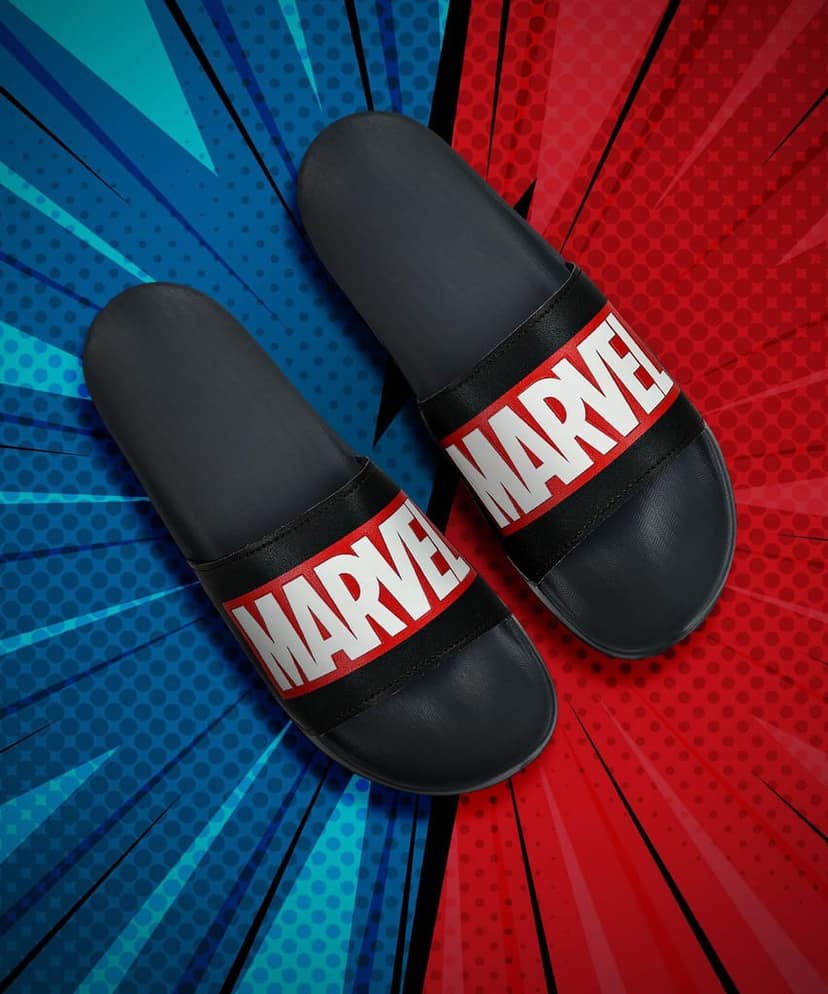 Marvel x Paragon Men's Casual Sliders for Men with Comfortable Sole & Sturdy Straps view 2