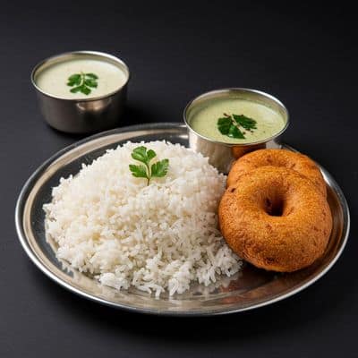 Curd Rice Vada Combo