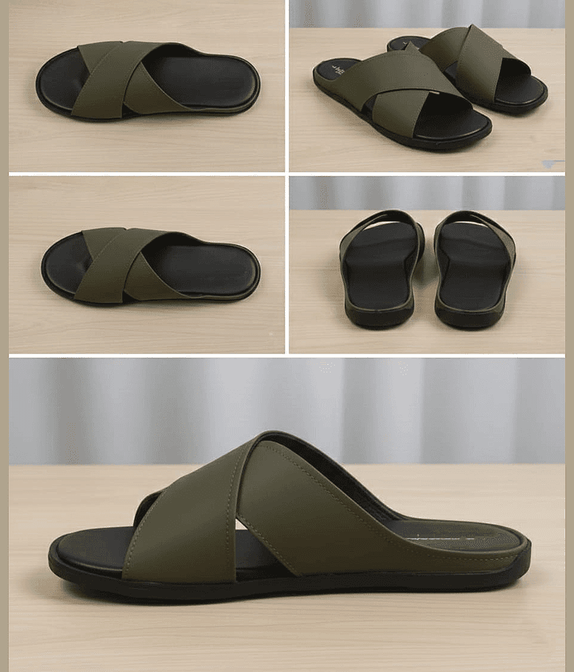 INFINITRENZ trendy men green sandal - Green Men's Sandals