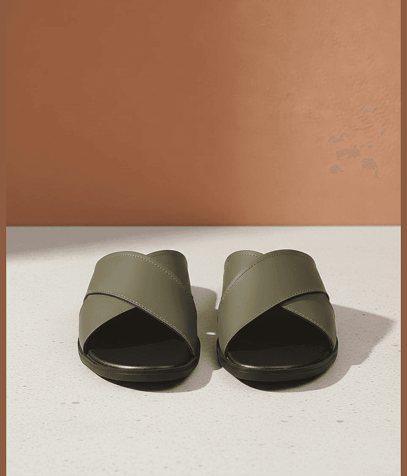 INFINITRENZ trendy men green sandal - Green Men's Sandals view 2