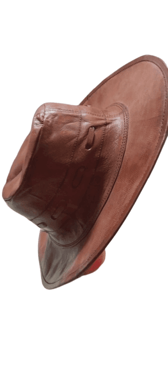 Bhakri Devi Handicrafts Handicraft Leather New Generation Outback Hat boy and girl Best Gifting Made by Awarded Indian Artisan Color Brown view 2
