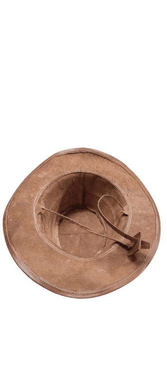 Bhakri Devi Handicrafts Handicraft Leather New Generation Outback Hat boy and girl Best Gifting Made by Awarded Indian Artisan Color Brown view 3