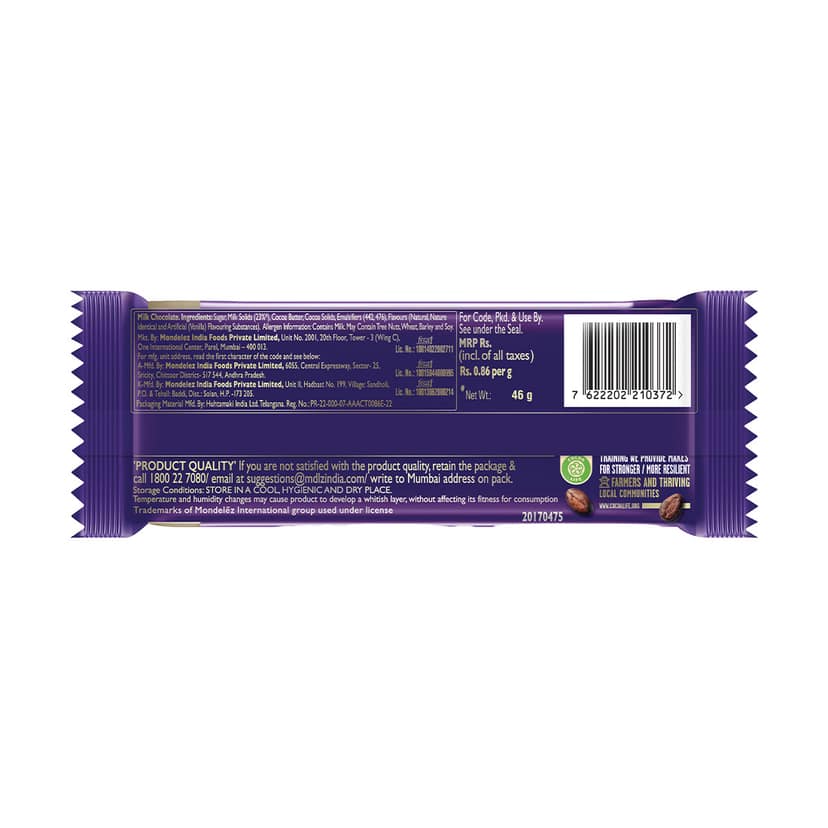 Cadbury Dairy Milk Chocolate Bars, 46 g view 2