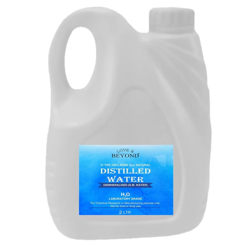 Harrods Distilled Water - Laboratory Grade Certified - Demineralised Purification Softener DM Water for Soap and Cosmetics, batteries, car, Ironing, 2 L
