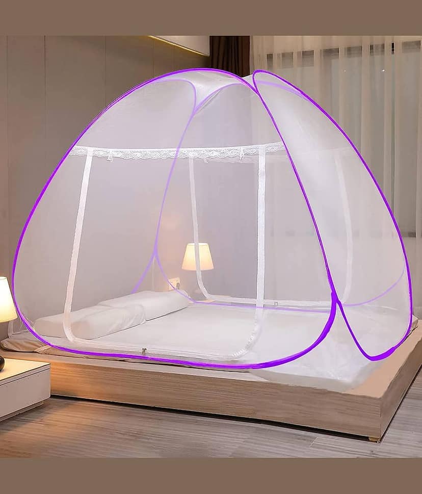 Evafly - Red Polycotton Foldable Mosquito Net, Machardani ( Pack of 1 )