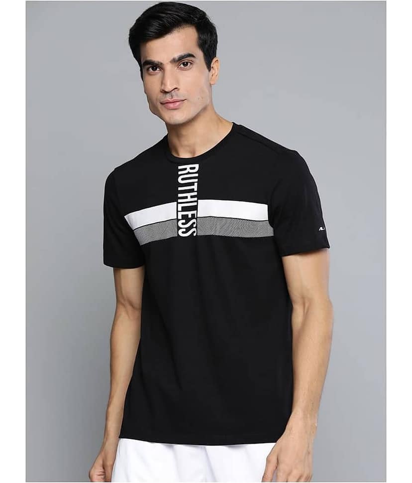 Alcis - Black Cotton Blend Regular Fit Men's Sports T-Shirt ( Pack of 1 )