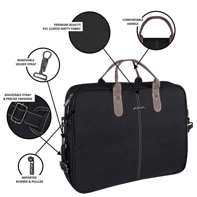 LOREM 10L Faux Leather Messenger Bag For Men & Women New-UF view 4