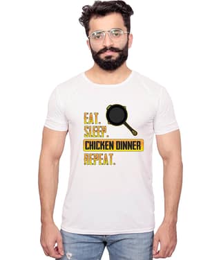 Nityanand Enterprises White Cotton Blend T-Shirt