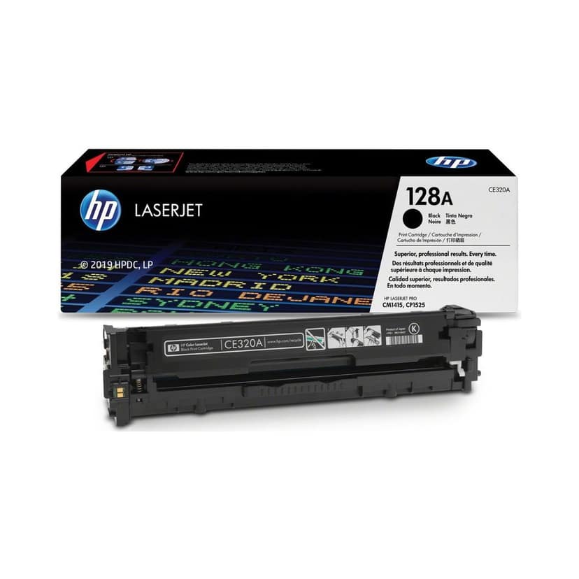 HP 128A Black Original LaserJet Toner Cartridge (CE320A) view 4