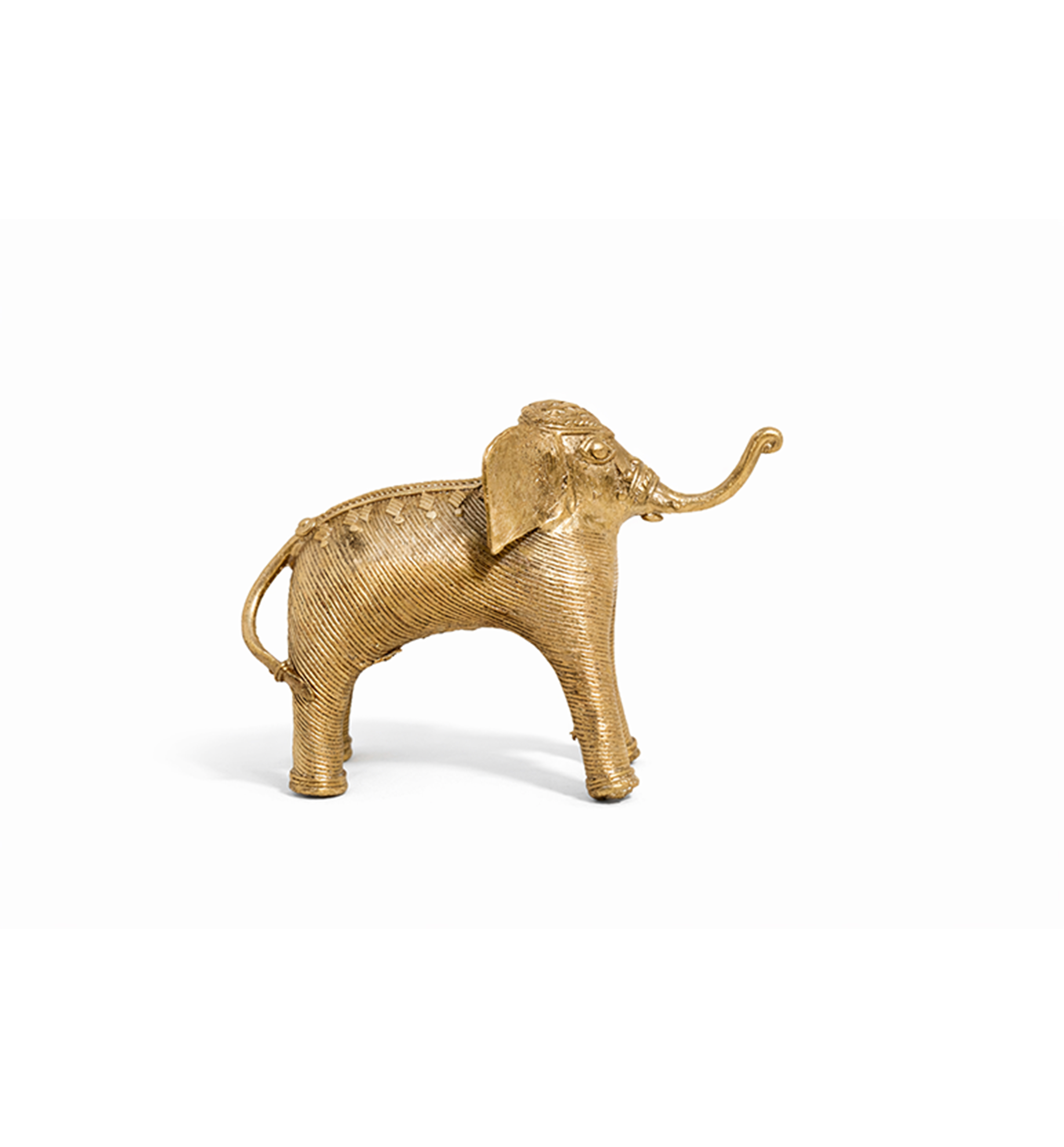 Handcrafted Bhareva Bell Metal Elephant Figurine – Tribal Heritage Decorative Showpiece view 2