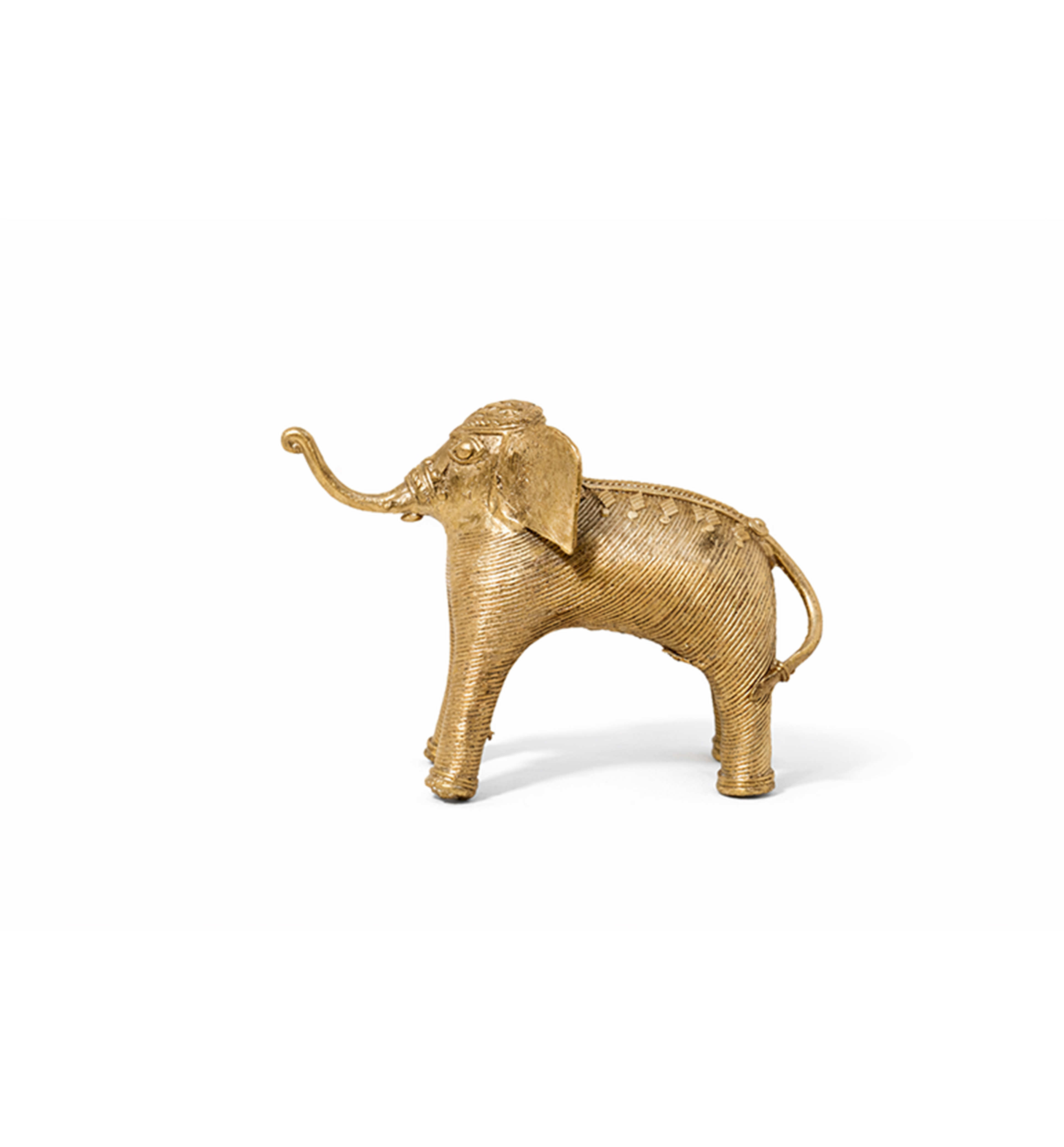 Handcrafted Bhareva Bell Metal Elephant Figurine – Tribal Heritage Decorative Showpiece view 3