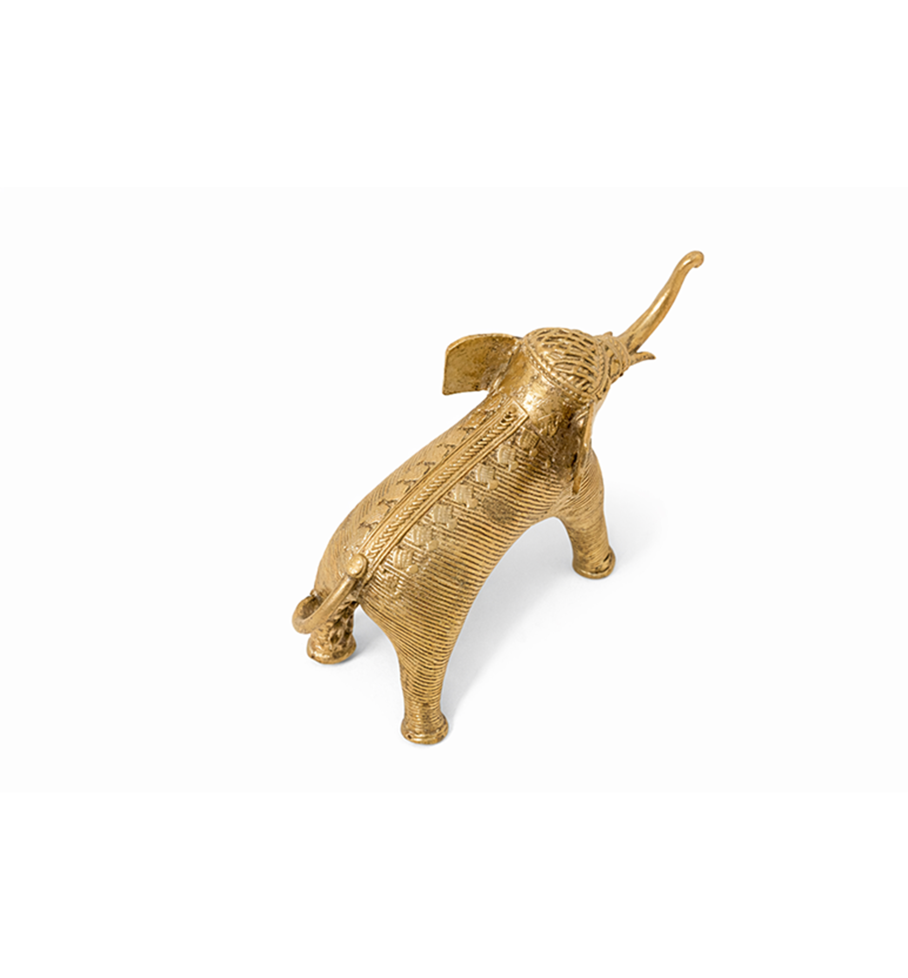 Handcrafted Bhareva Bell Metal Elephant Figurine – Tribal Heritage Decorative Showpiece view 6