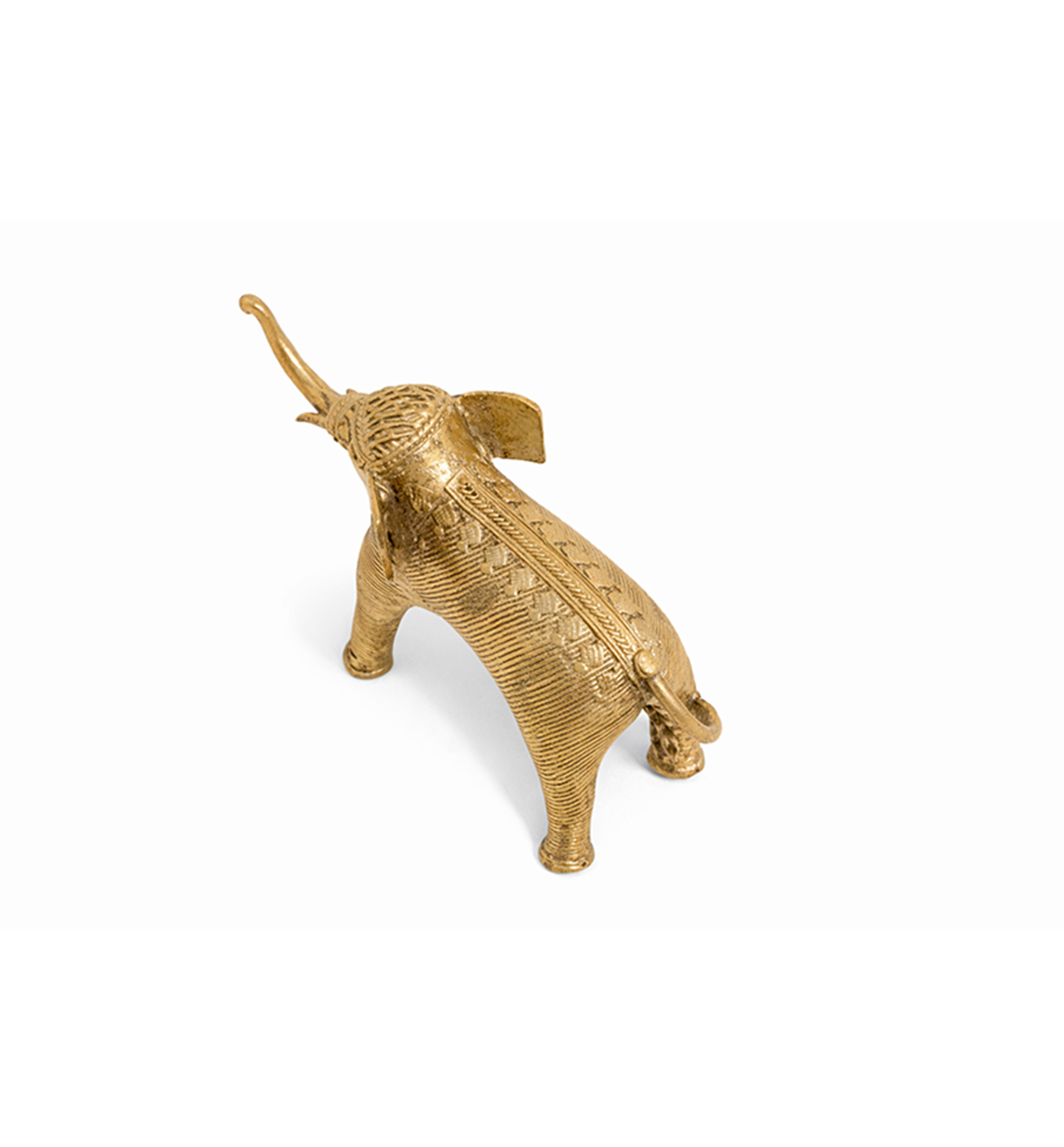 Handcrafted Bhareva Bell Metal Elephant Figurine – Tribal Heritage Decorative Showpiece view 7