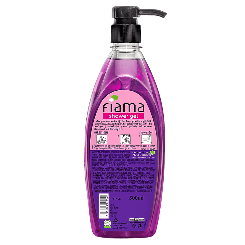 Fiama Blackcurrant And Bearberry Shower Gel, 500Ml view 2