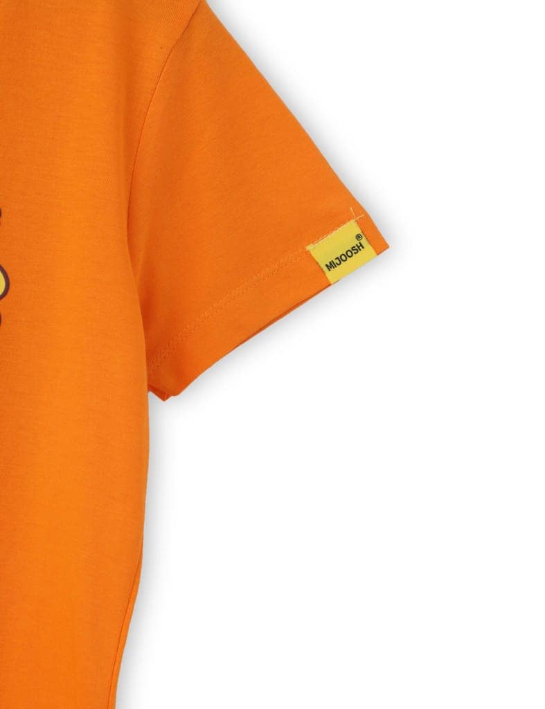 Girls T shirt Cotton Vibrant Orange Cool Ice Creams view 3