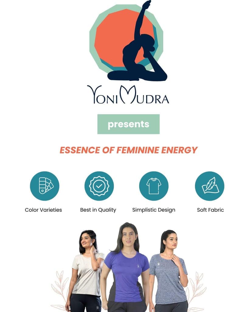 Yoni Mudra Women's High-Waist Comfort Fit Capris – Premium Polyester Lycra Fabric view 4