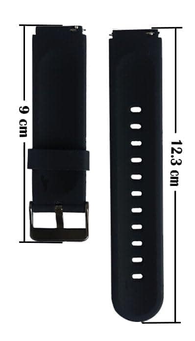 19mm Silicone Strap Band with Metal Black Buckle Compatible with Noise Colorfit Pro 2, Boat Storm Smart Watch & Watches with 19mm Lugs view 2