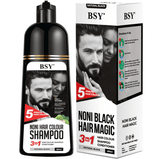 BSY Noni Natural Black Hair color shampoo 180ml Black 6 pcs – 1 Mono Carton