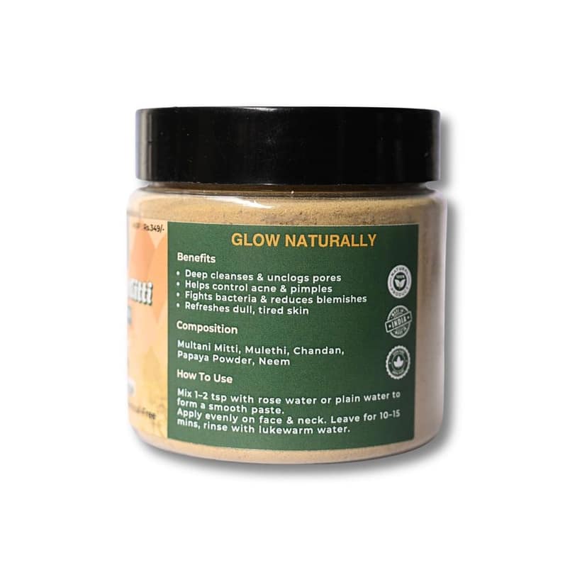 Veora Organics Aloe Vera Rose Gel & Neem Multani Mitti Face Pack Combo | Hydrating Aloe Vera Gel with Purifying Neem Face Mask | Acne Care, Deep Cleansing, Oil Control & Skin Nourishing | Natural Skincare | 200g + 120g view 9
