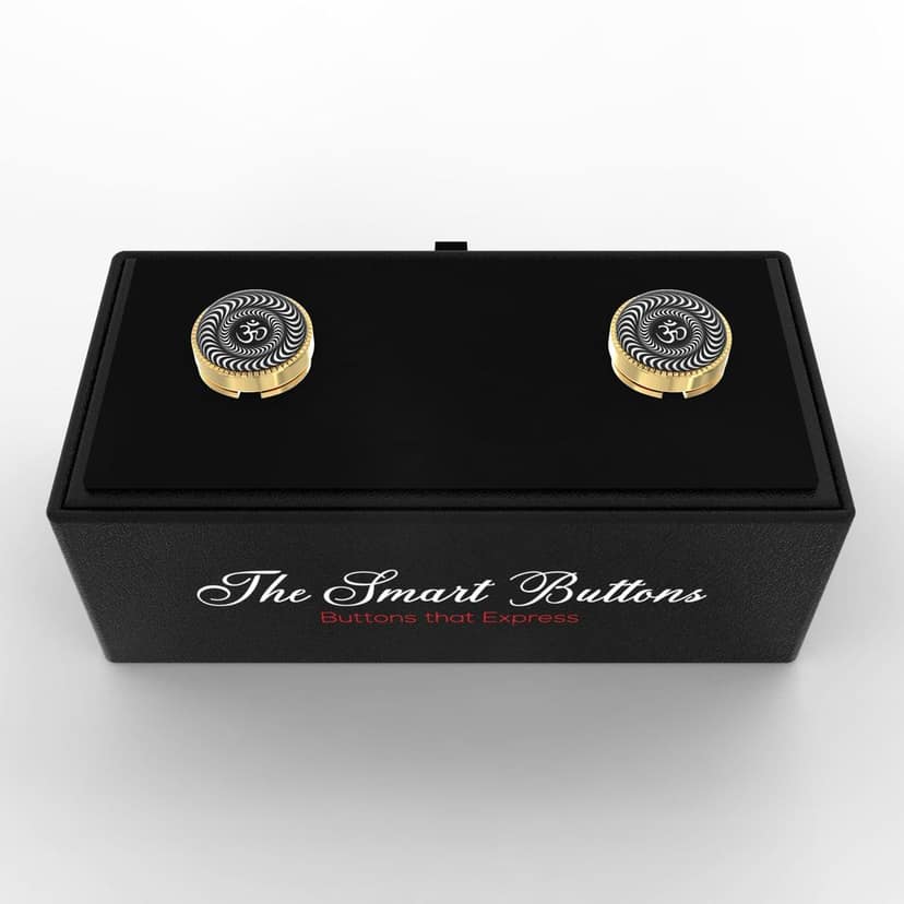 The Smart Buttons - Shirt Button Cover Cufflinks for Men - OM Design view 9