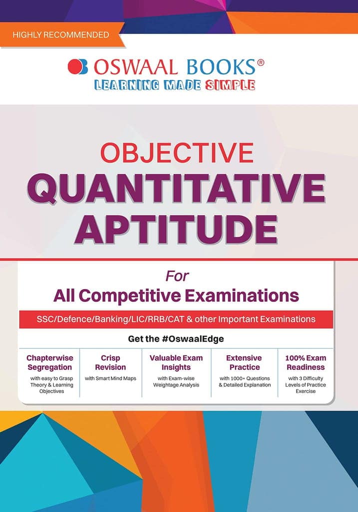 Oswaal Objective Quantitative Aptitude For All Competitive Examinations Chapter-wise & Topic-wise, A Complete Book Oswaal Editorial Board