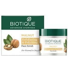 Biotique Exfoliating & Polishing Face Scrub - Walnut, Normal To Dry Skin, 50 G Carton