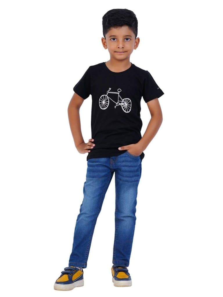 AIR GARB Boys Round Neck Printed Cotton T-shirt for 2-3 Years - Pack of 3 (K23-CBL-SW-TB) Multicolour view 5