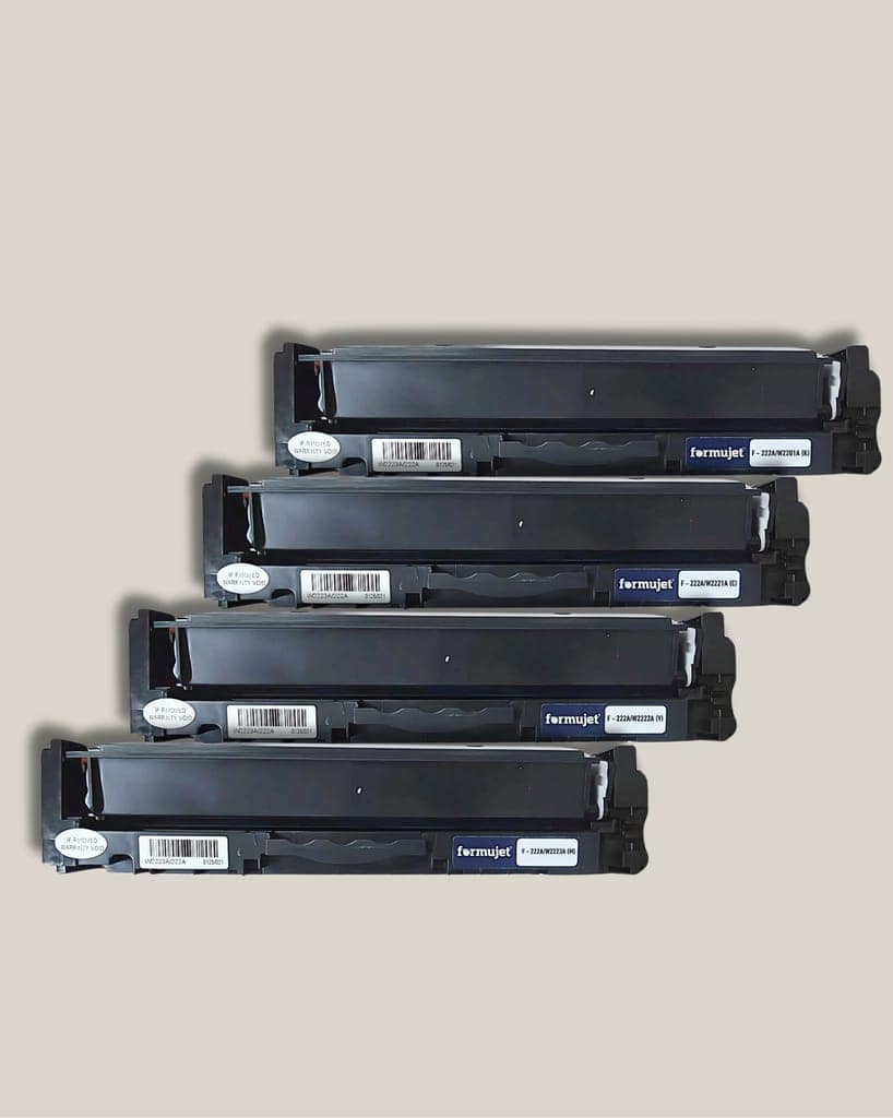 HP 222 Original CMYK Toner Cartridge Set (Black, Cyan, Magenta, Yellow) for HP Color LaserJet Pro 3203dn, 3203dw, MFP 3303fdn, 3303fdw
