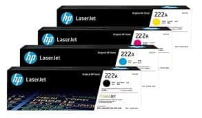 HP 222 Original CMYK Toner Cartridge Set (Black, Cyan, Magenta, Yellow) for HP Color LaserJet Pro 3203dn, 3203dw, MFP 3303fdn, 3303fdw view 2