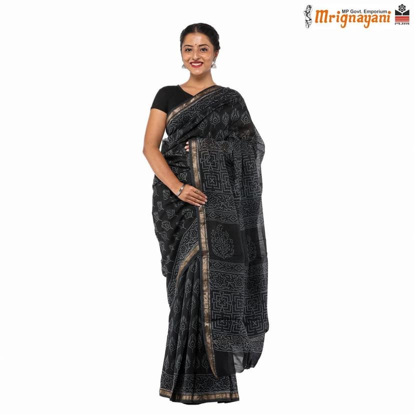 HANDLOOM MAHESHWARI SILK SAREE WITH BLOUSE (SKU - 3I0102030422, SAREE-1062)
