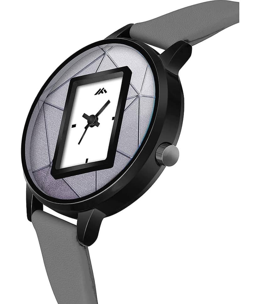 Trex Light Grey PU Analog Womens Watch view 2
