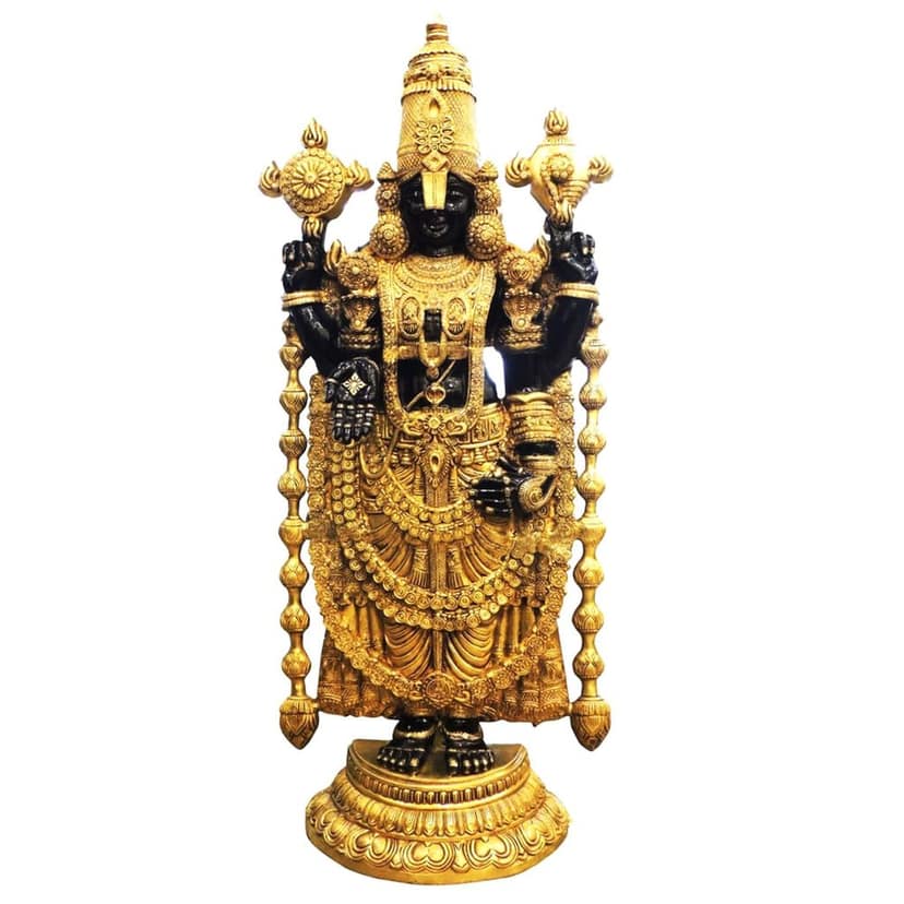 Brass Tirupati Balaji Murti | Religious Showpiece, Height : 48 Inch (BSMAS1760 B) view 2
