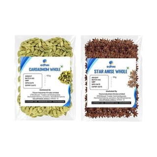 EDHWI Cardamom 100g & Star Anise 25g Combo | Premium Spices for Cooking, Baking & Flavoring