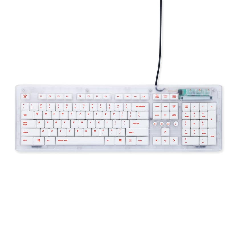 New Arctic Fox Crystal Wired Keyboard