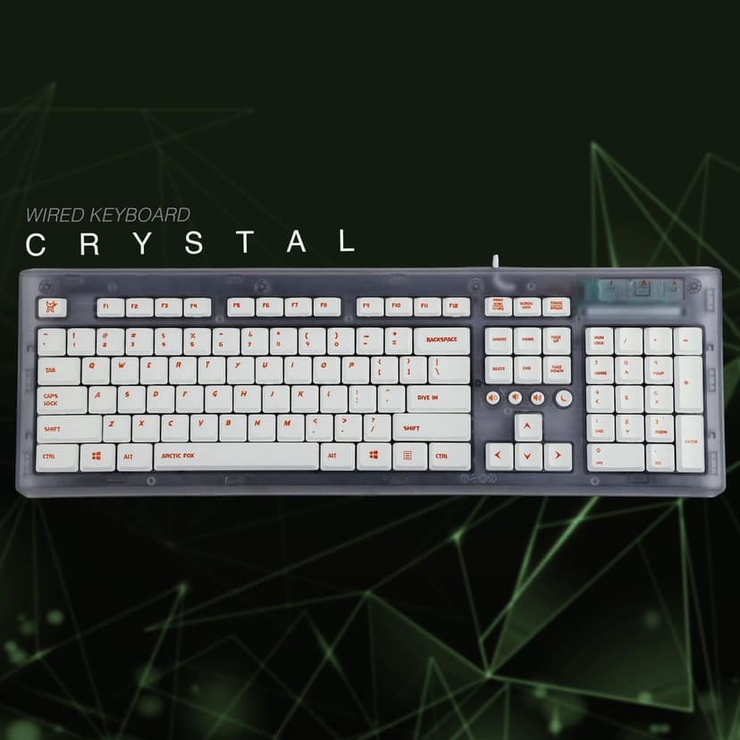 New Arctic Fox Crystal Wired Keyboard view 10