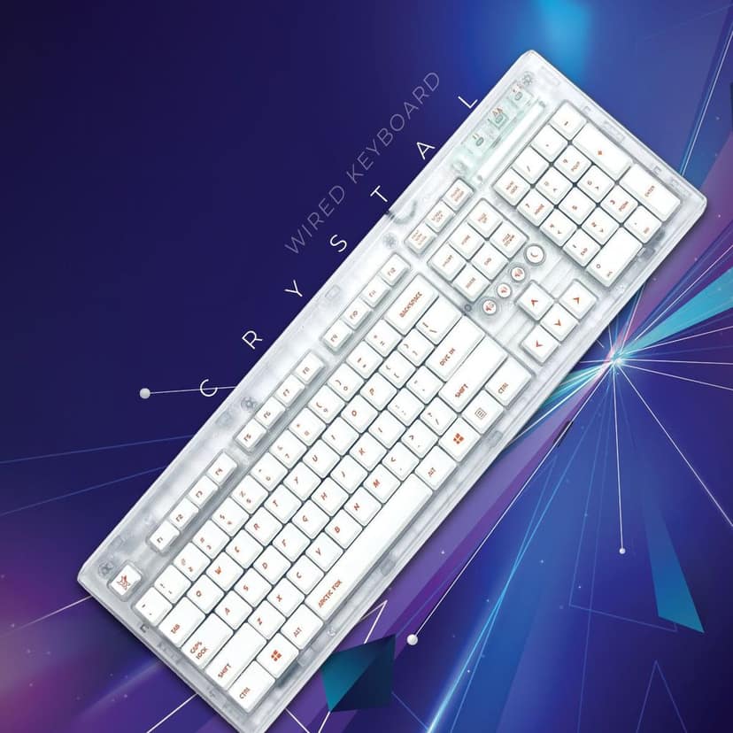 New Arctic Fox Crystal Wired Keyboard view 7