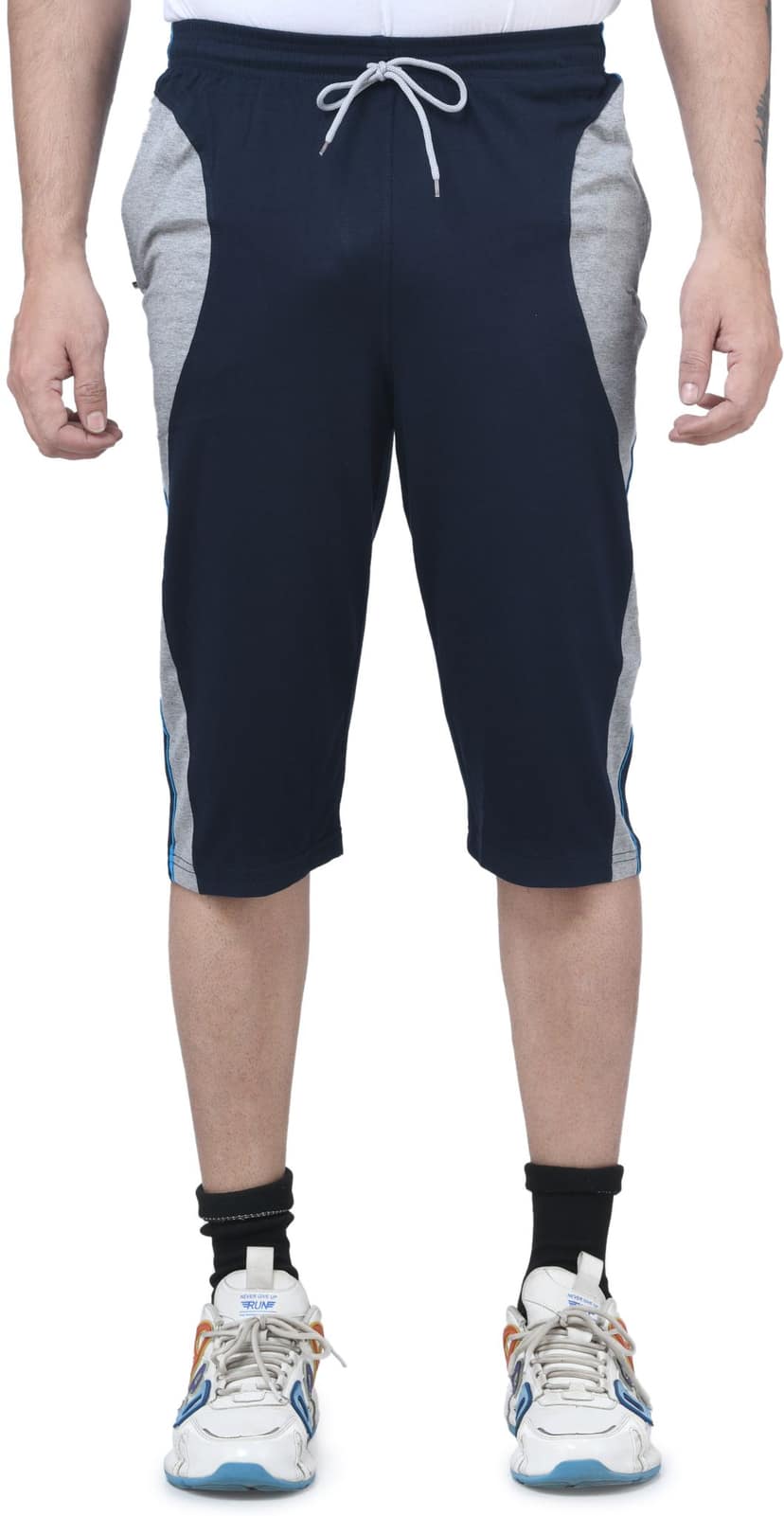 IBulls, Hosiery Cotton Regular Fit Three Quarters/Three Fourths/Three by Fourth /3/4 / Capri for Men- Casual/Sports Wear with Zip Lock Pockets view 2