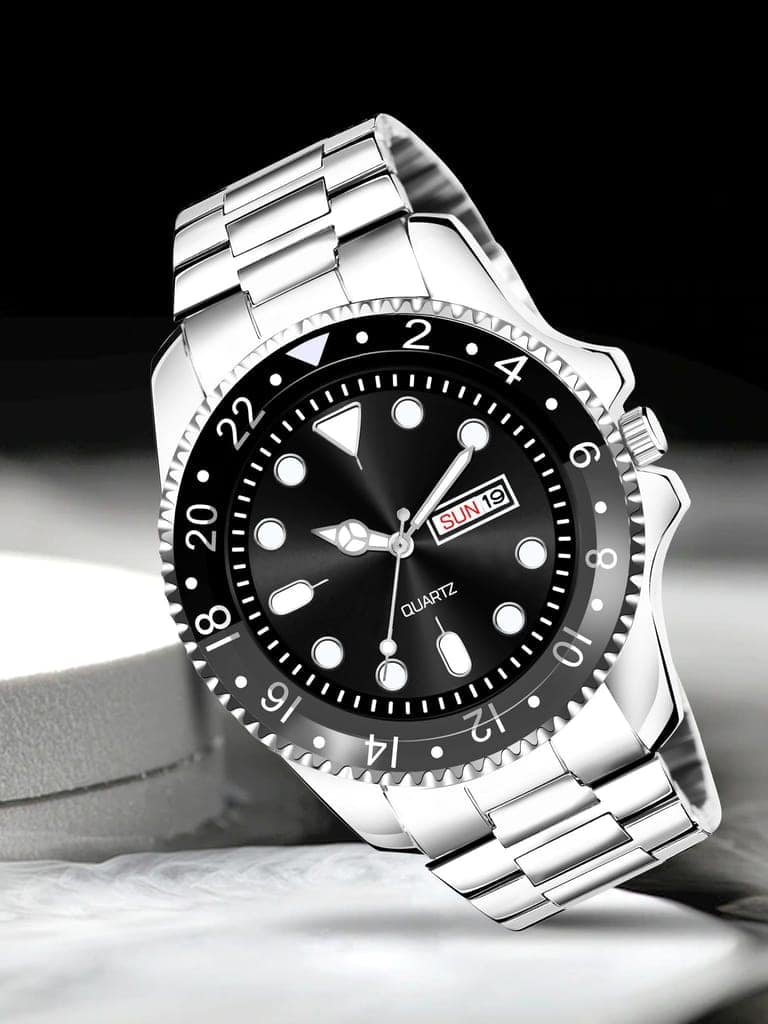 Black Day-Date Function Casual Analog Watch for Men LR129 view 2